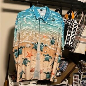 Beach-Themed Men's Shirt